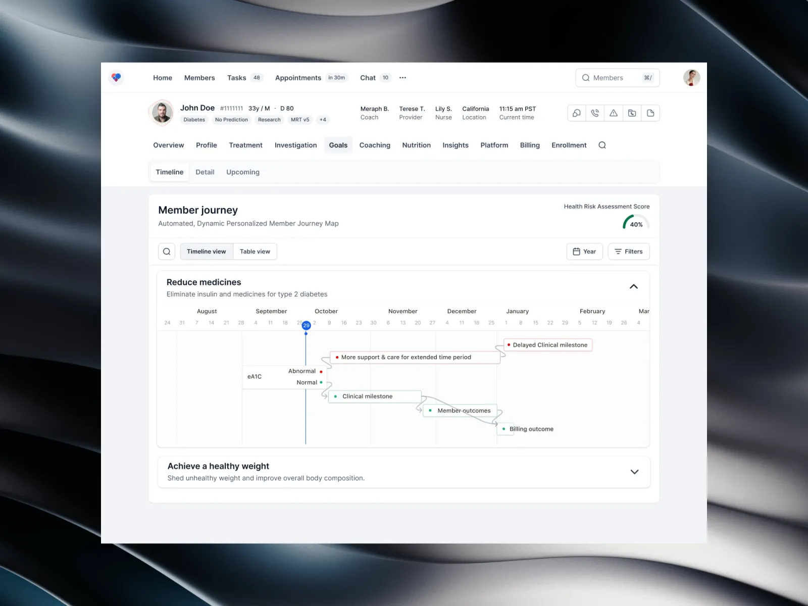Holistic Health Coach Dashboard