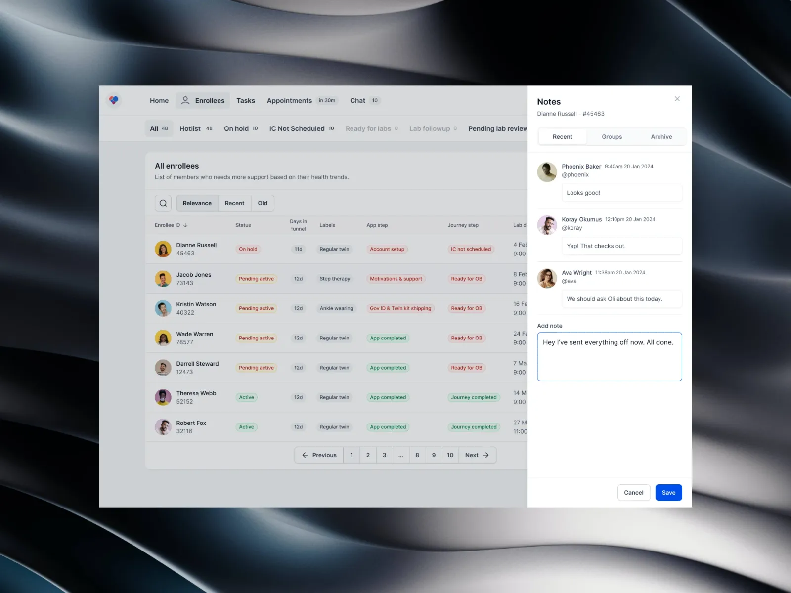 AI Webapp for doctors, screen 9