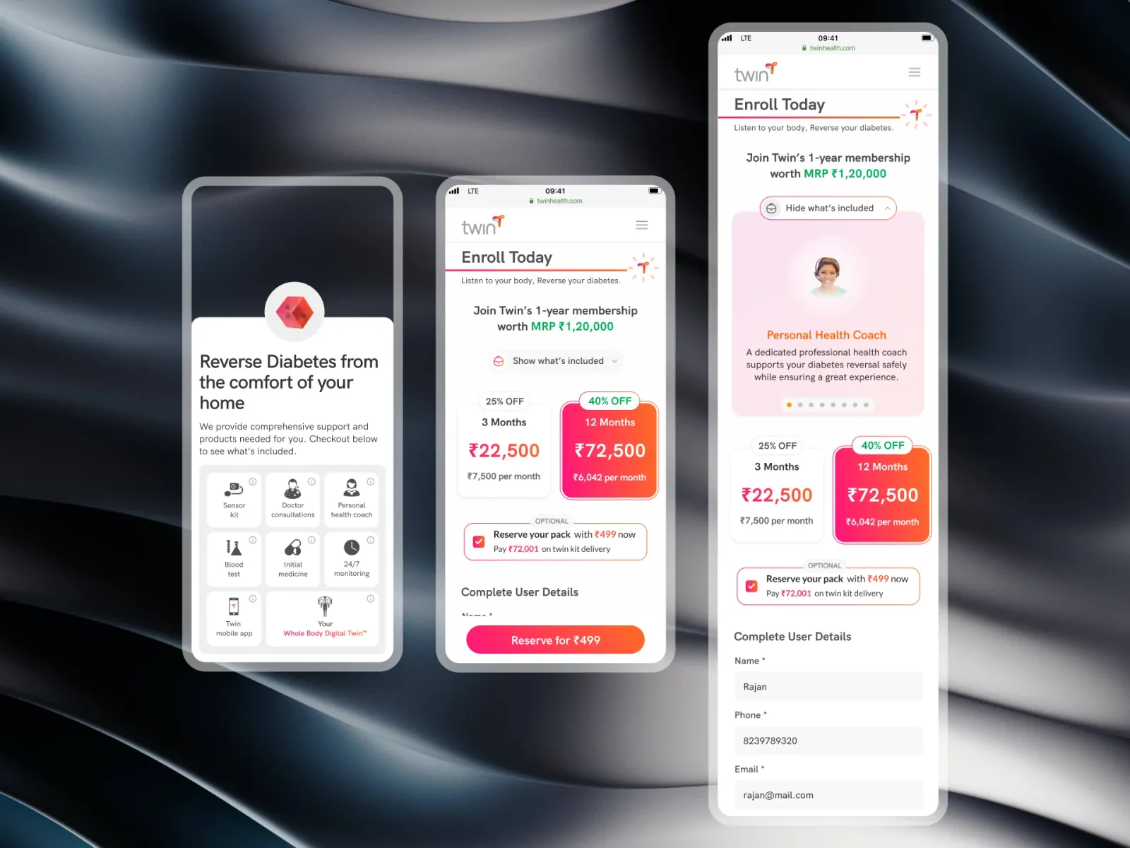 Doctor landing page, screen 6
