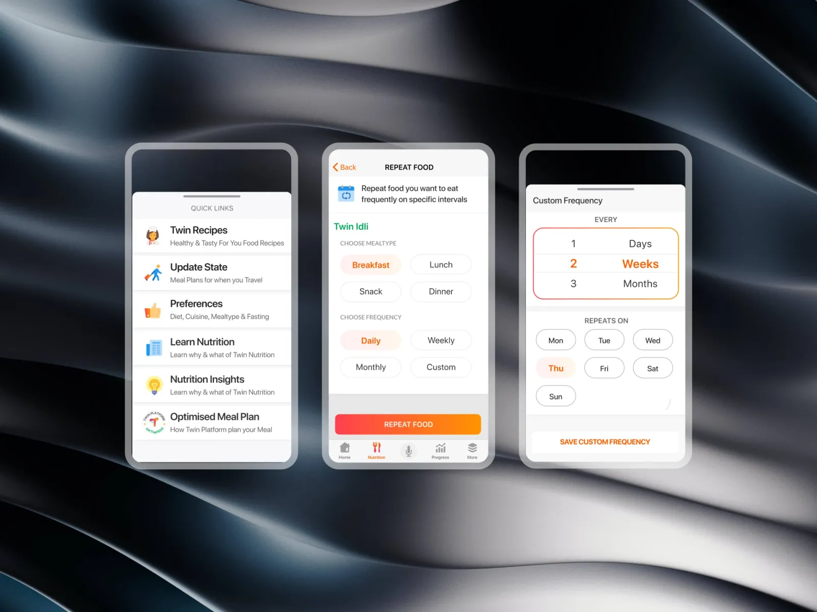 Mobile Nutrition flows, screen 8