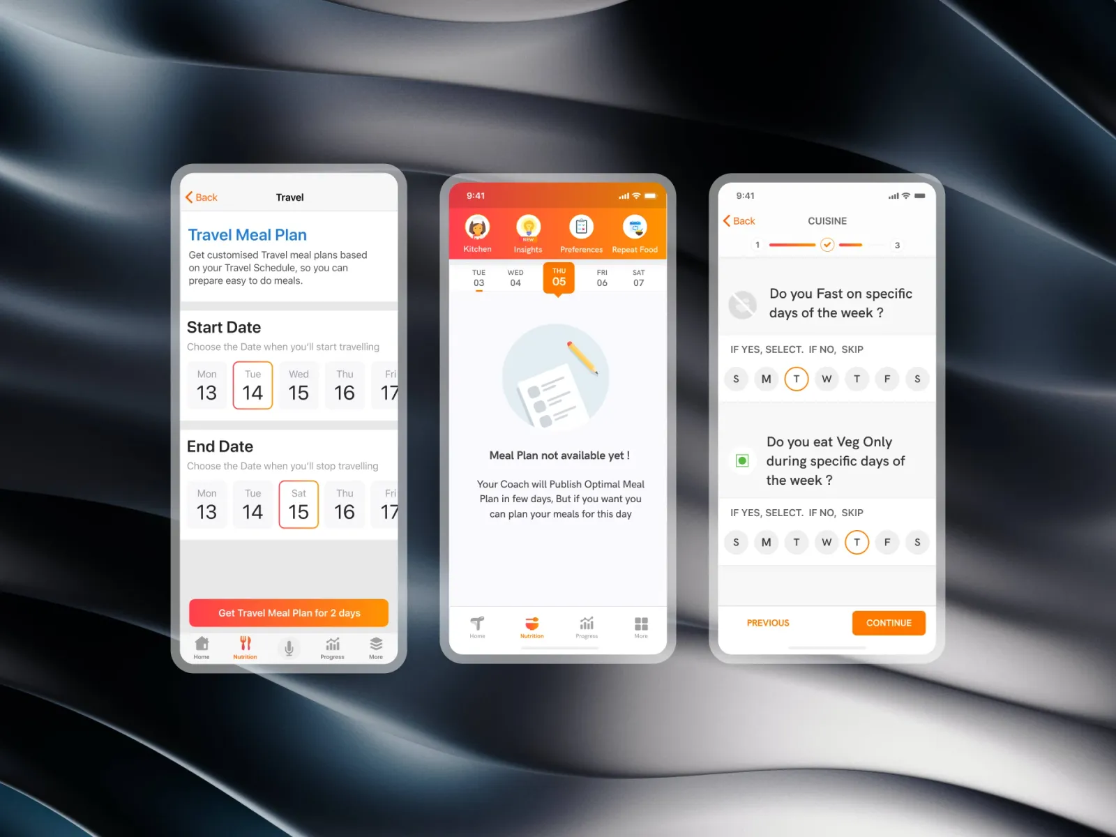 Mobile Nutrition flows, screen 9