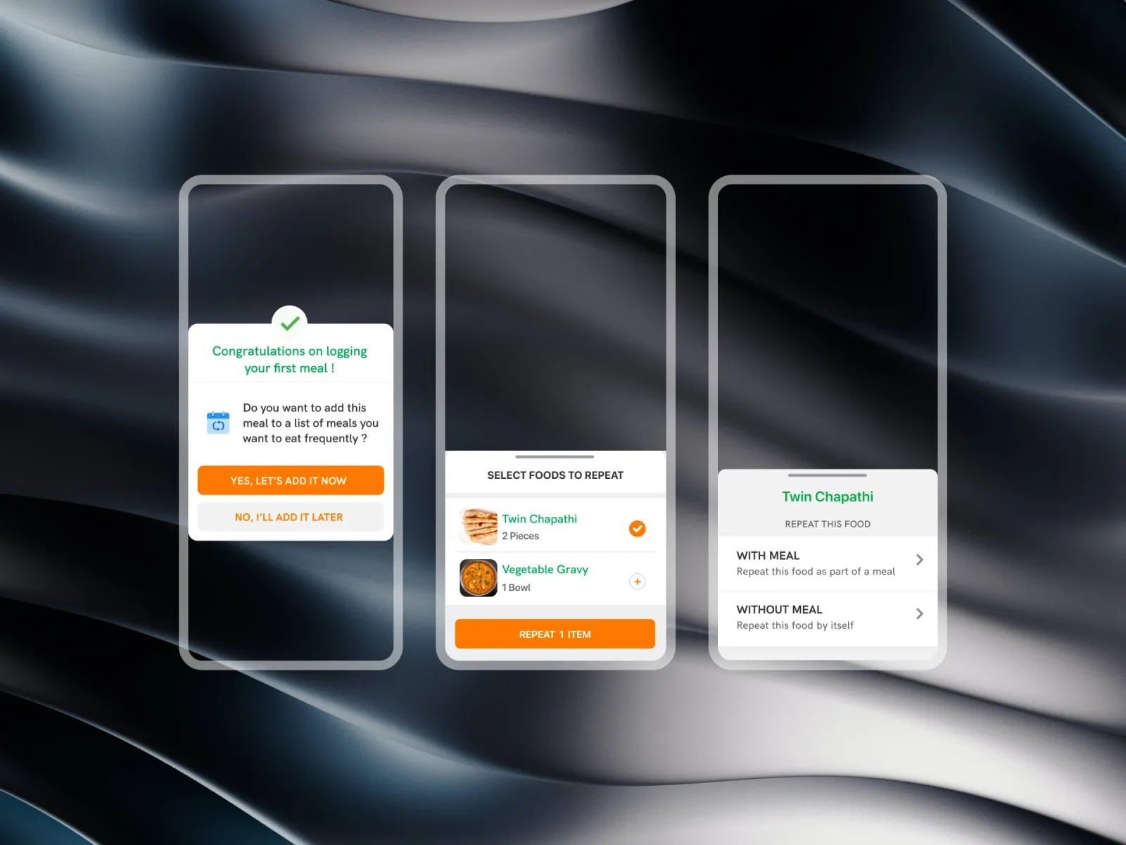 Mobile Nutrition flows, screen 11