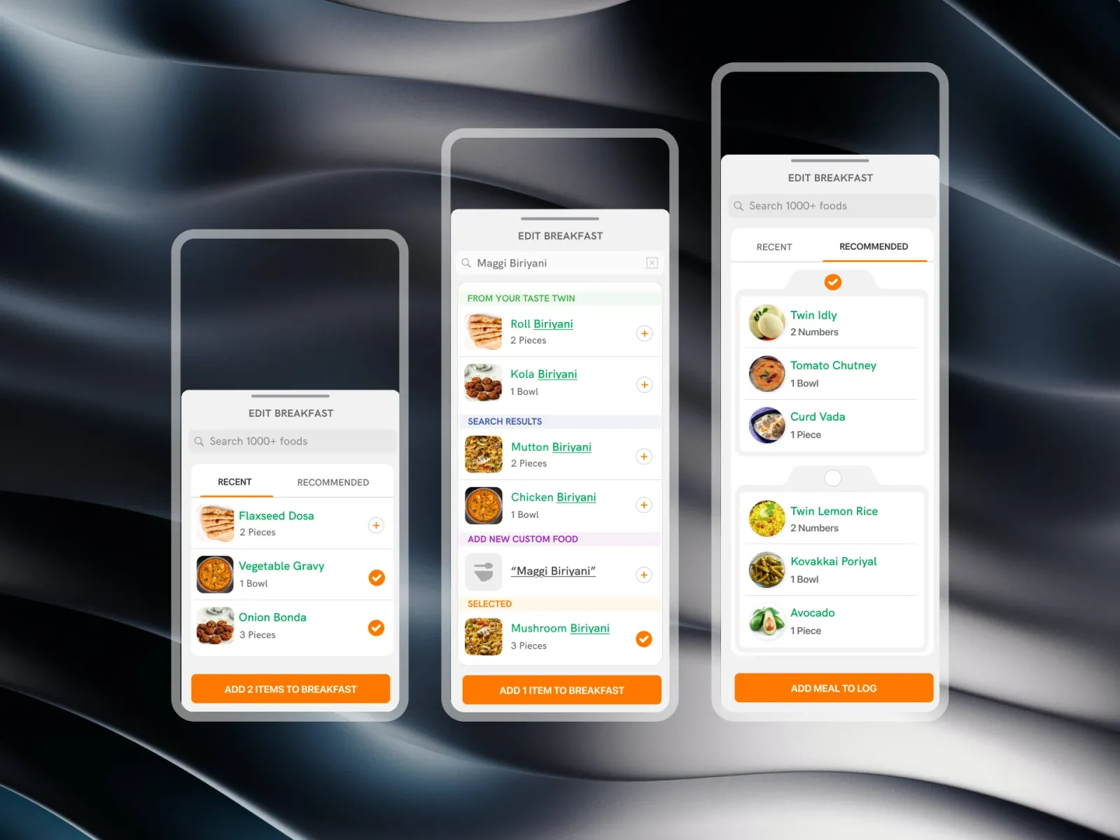 Mobile Nutrition flows, screen 10
