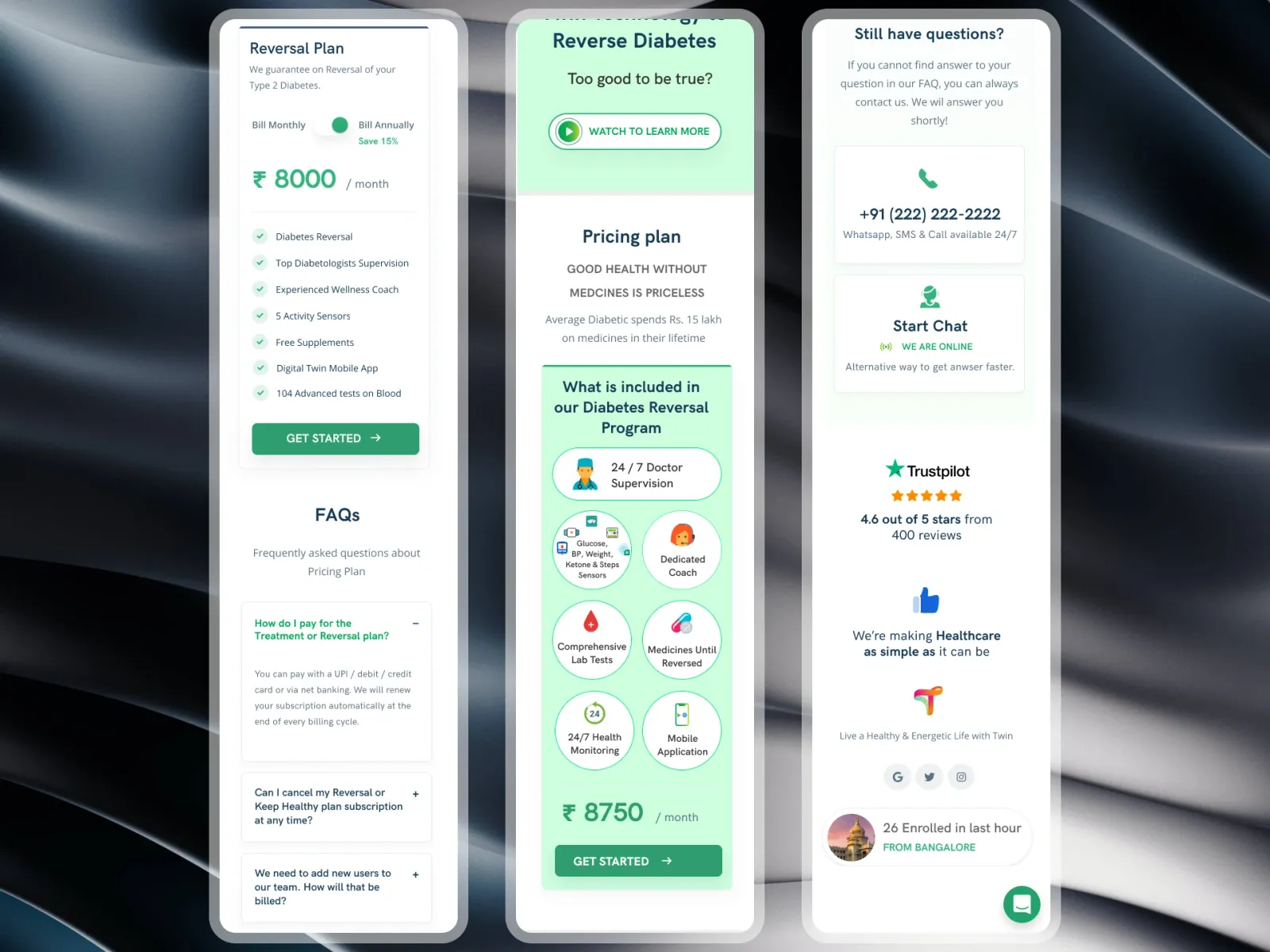 Mobile lead magnet page, screen 9