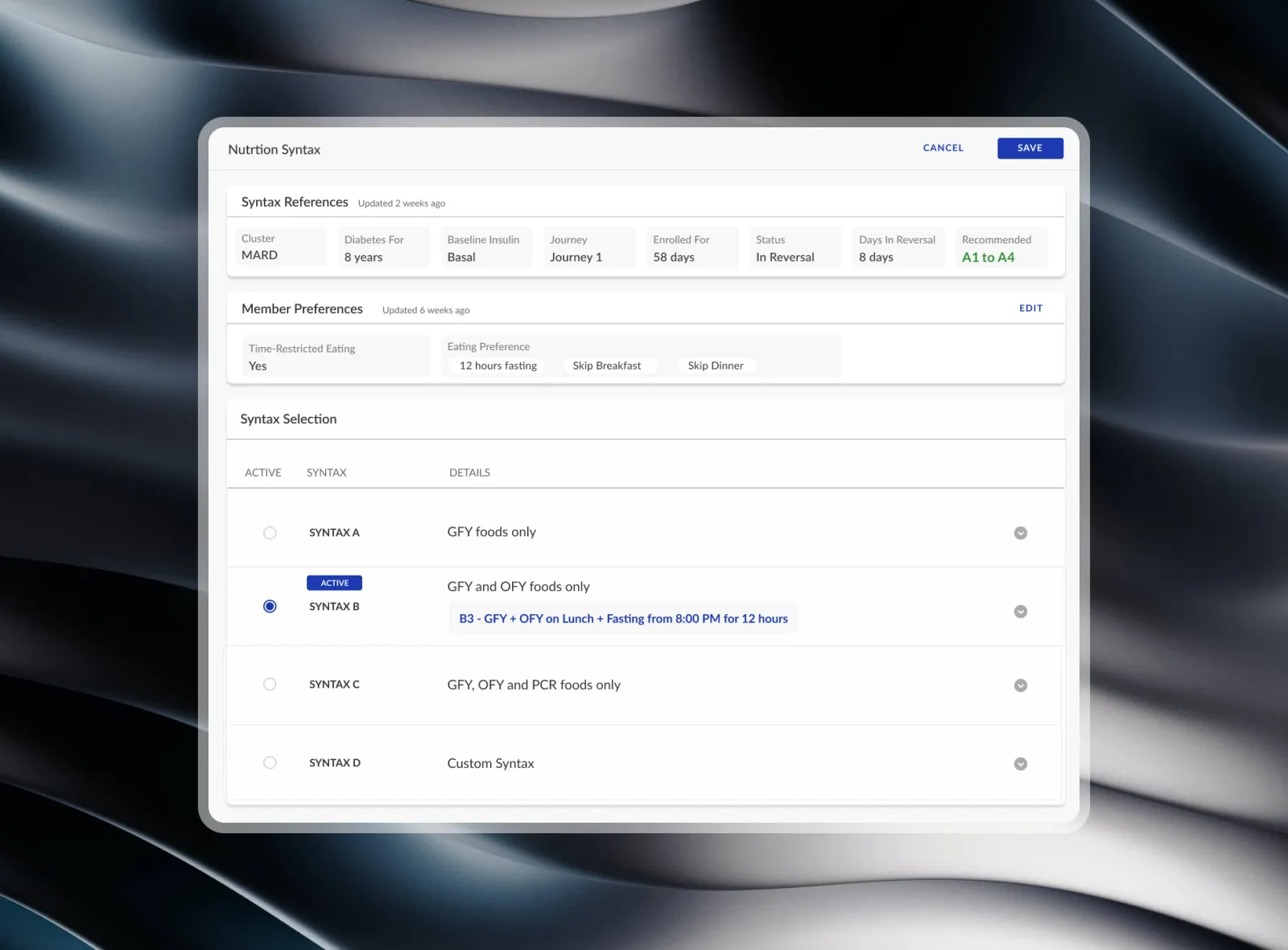 Nutritionist Webapp, screen 13