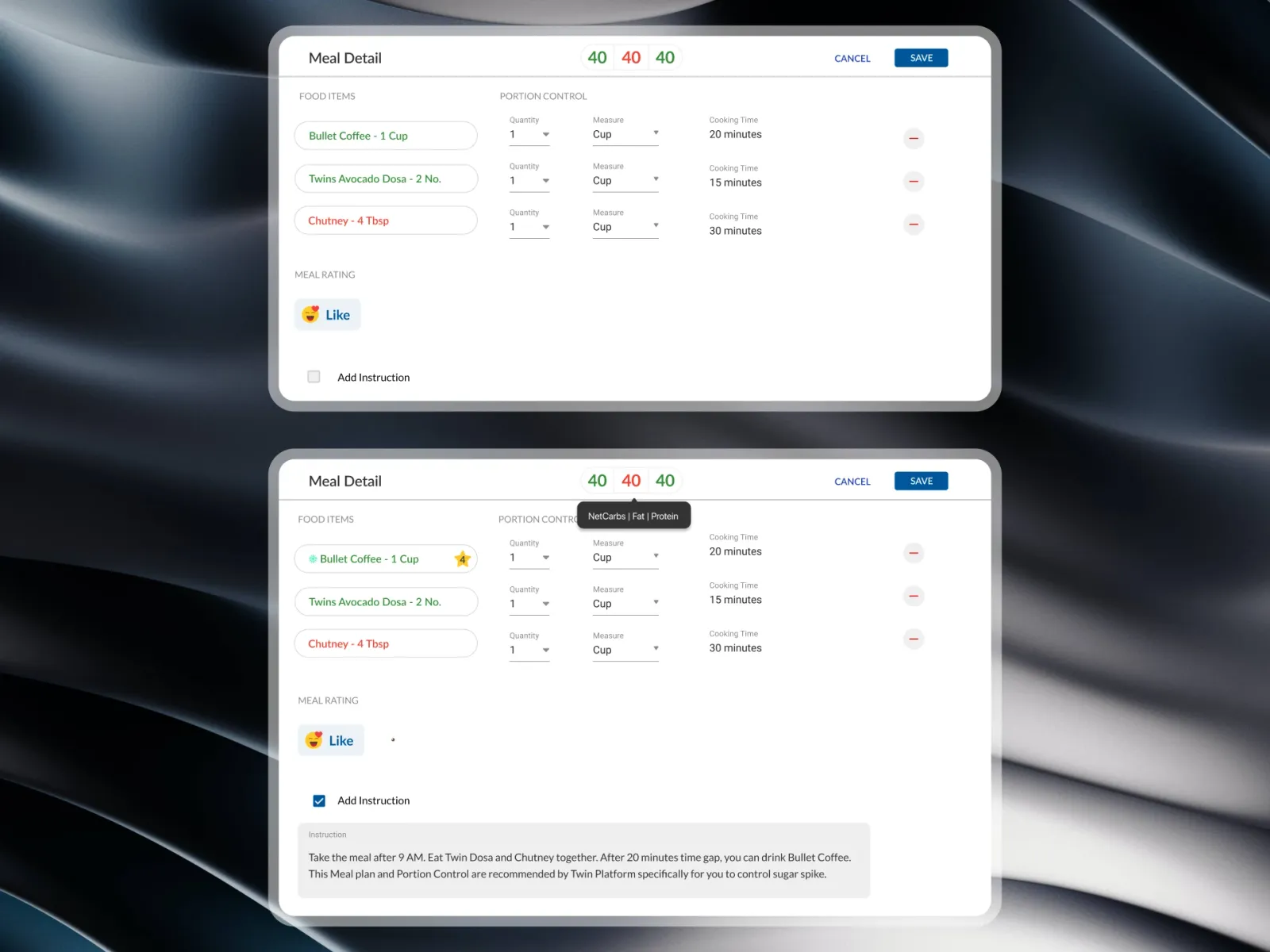 Nutritionist Webapp, screen 15
