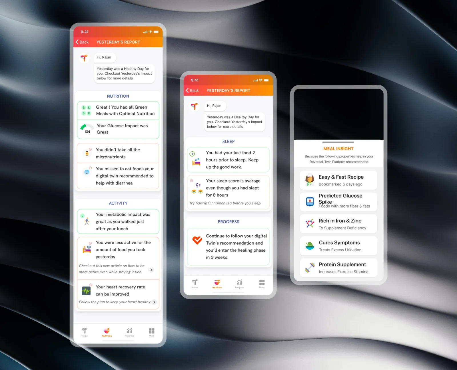 Sensor data overview, screen 15