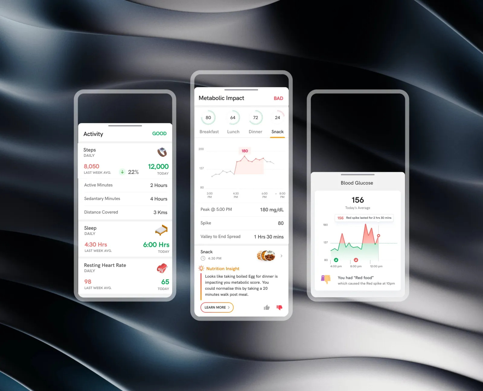 Sensor data overview, screen 14