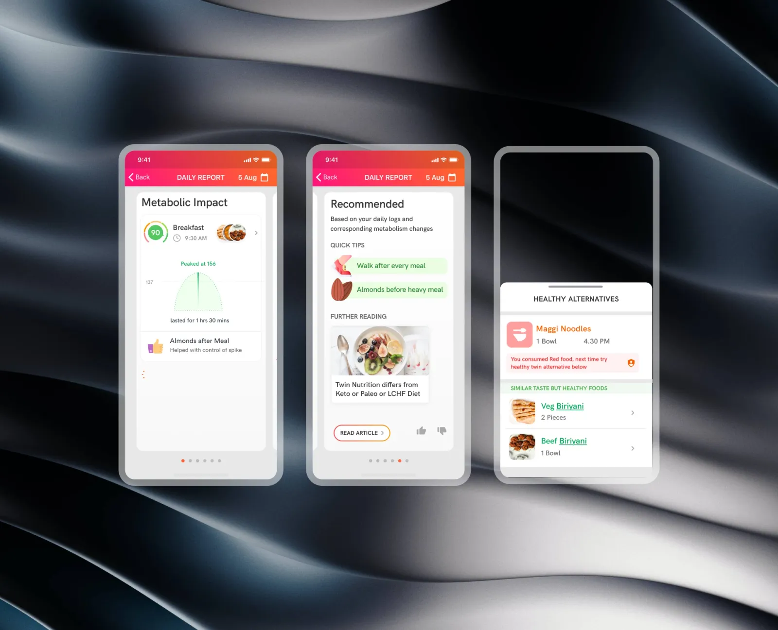 Sensor data overview, screen 12